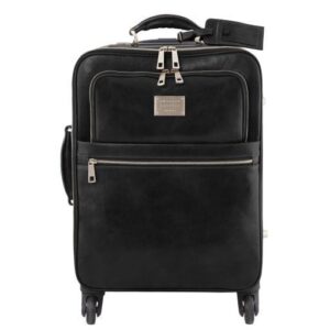 Tuscany Leather TL Voyager - skórzana walizka podróżna na 4 kółkach , kolor czarny TL141911