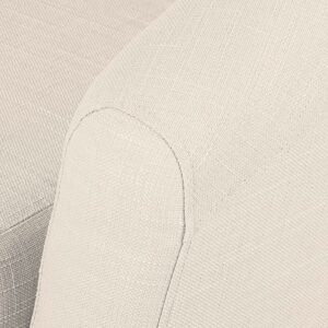 Fotel kubełkowy tapicerowany beżowy Tana