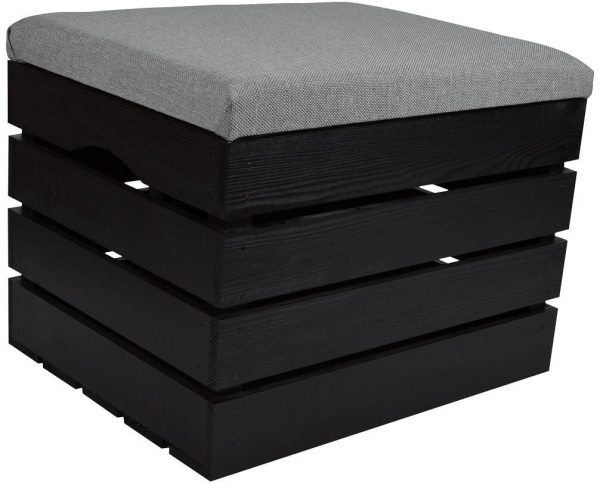 PUFA KUFER SKRZYNIA drewniana sosnowa siedzisko 50cm MALOWANA CZARNA - 50 wzorów