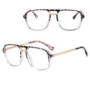 Okulary pilotki zerówki do komputera BLUE LIGHT z flexami 25131E panterka/złoty