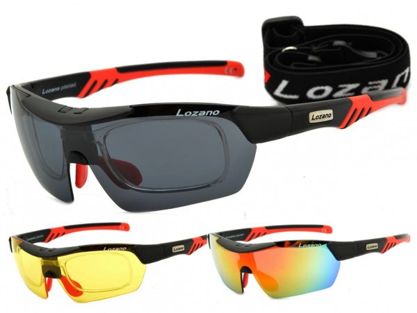 Okulary LOZANO LZ-124A (3 soczewki) Polaryzacja + Korekcja + pasek
