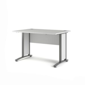 Biurko proste białe / szare mat 120 cm Prima