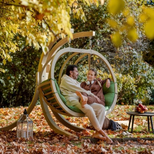 Stojak do podwójnego fotela O-Zone Premier Swing Pod, drewno świerkowe FSC