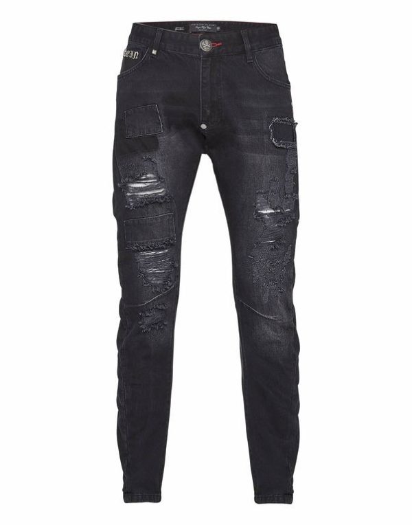 PHILIPP PLEIN MEN SPODNIE "PLEIN ASS"