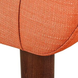 Fotel kubełkowy tapicerowany pomarańczowy Tana