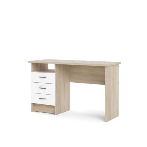Biurko z szufladami dąb sonoma / białe mat 120 cm Function