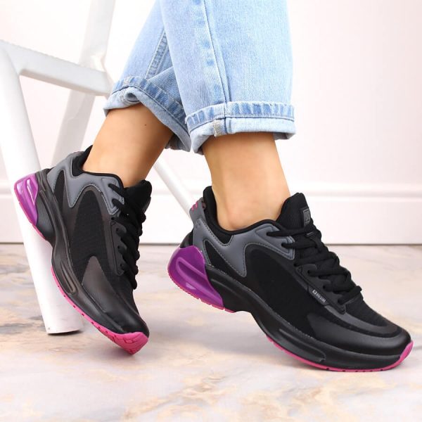 Buty sportowe damskie sneakersy czarne Big Star LL274335