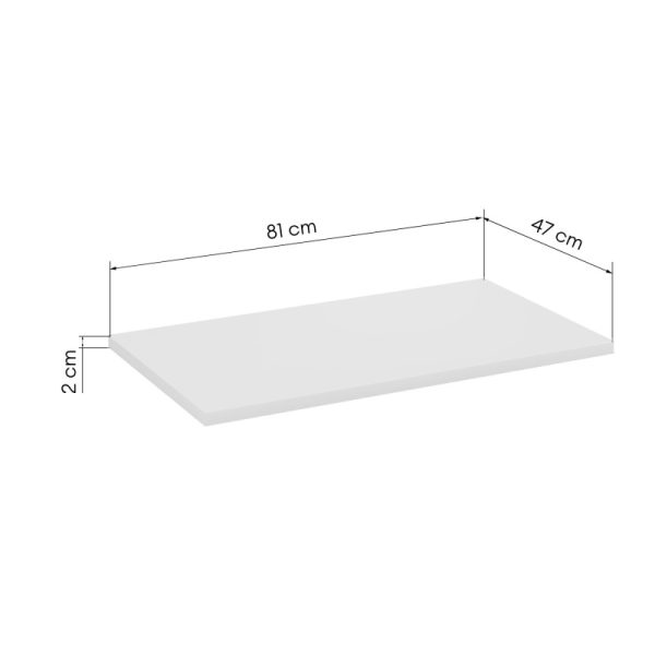 Blat łazienkowy Arcos 80 cm, biały