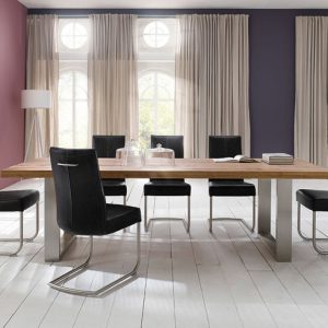 Stół drewniany dąb lity bassano mat 220 x 100 cm Zamek