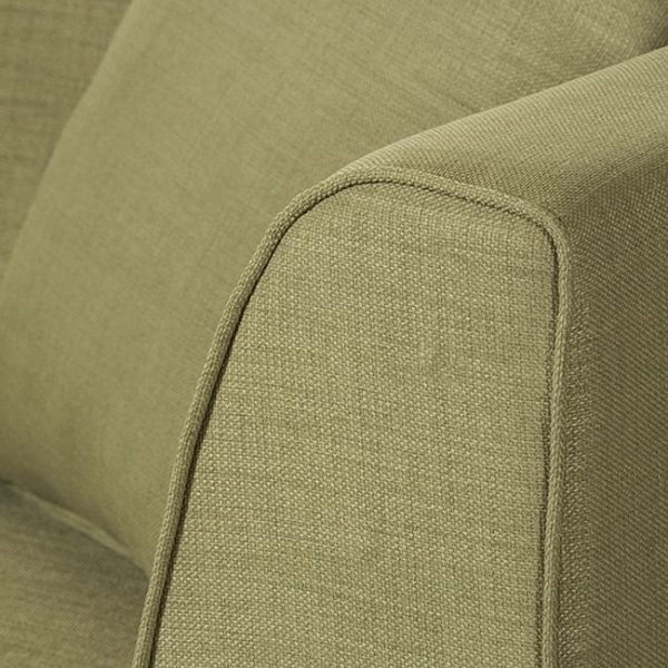 Sofa 3-osobowa tapicerowana oliwkowa Lily