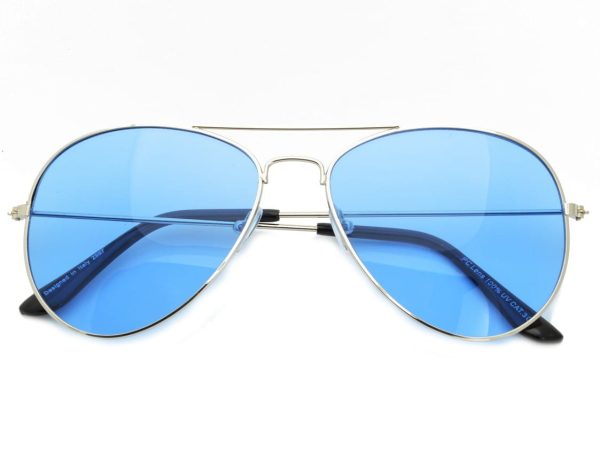Okulary Aviator Pilotki przeciwsłoneczne 2164 błękitna