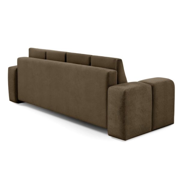 Sofa rozkładana z pojemnikiem Soho, brązowa