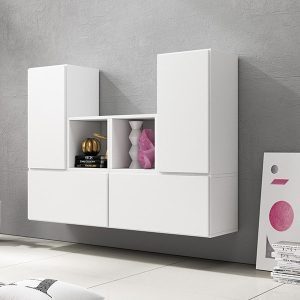 Komoda modułowa z drzwiami biała mat 150 cm Rock 18