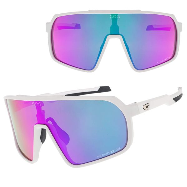 Duże Sportowe okulary przeciwsłoneczne z polaryzacją GOG E535-3P białe