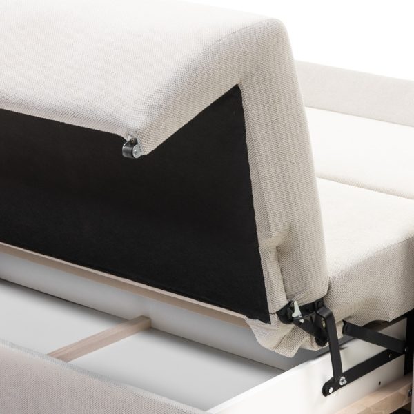 Sofa z funkcją spania i pojemnikiem Diosa Maxi, jasnobeżowa