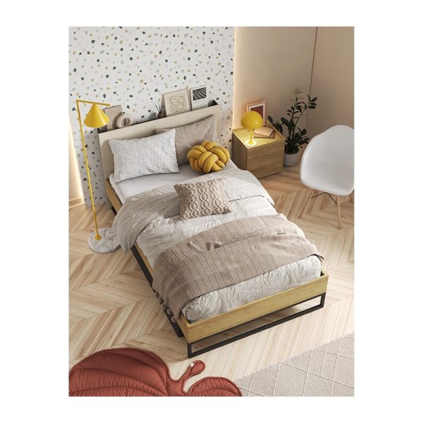 Łóżko 120x200 Teen Flex ze stelażem, hikora naturalna