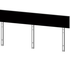 Zagłówek do łóżka czarny 180x200 cm Style