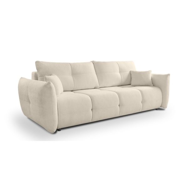 Sofa z funkcją spania i pojemnikiem Base, jasnobeżowa