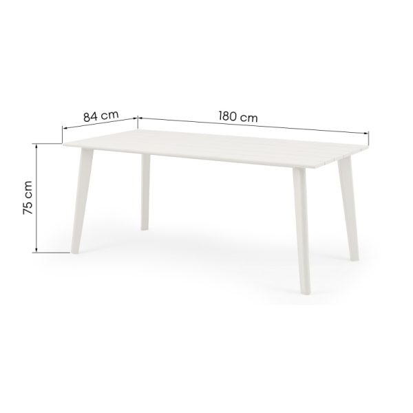 Stół ogrodowy Piretto 180 cm, aluminium, jasnobeżowy