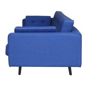 Sofa 3-osobowa tapicerowana niebieska Cavan