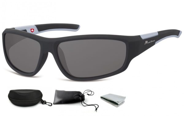 Okulary dziecięce sportowe Unisex czarne matowe CS91