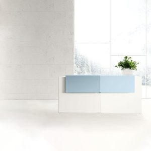 Lada recepcyjna Point podwójna z metalową nadstawką