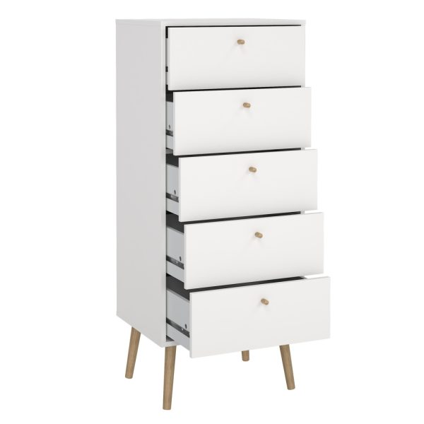 Komoda z szufladami biała mat 50 cm Bodo