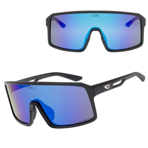 Sportowe okulary przeciwsłoneczne z polaryzacją GOG E517-1P czarny/niebieski