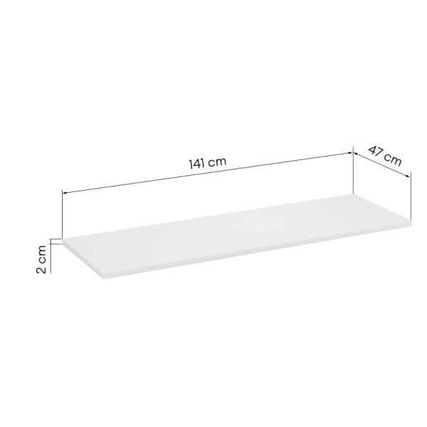 Blat łazienkowy Arcos 140 cm, biały