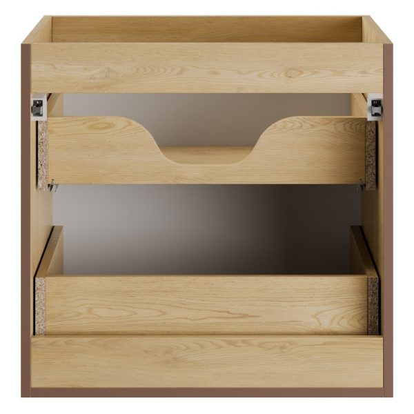 Szafka pod umywalkę Nordic Cremona 60 cm, Dąb Cremona, ryflowana