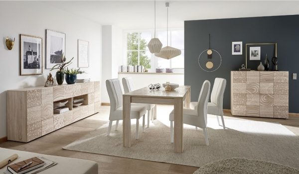 Komoda szeroka z drzwiami i szufladami dąb sonoma mat 241 cm Vero