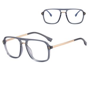 Okulary pilotki zerówki do komputera BLUE LIGHT z flexami 25131D szary/złoty