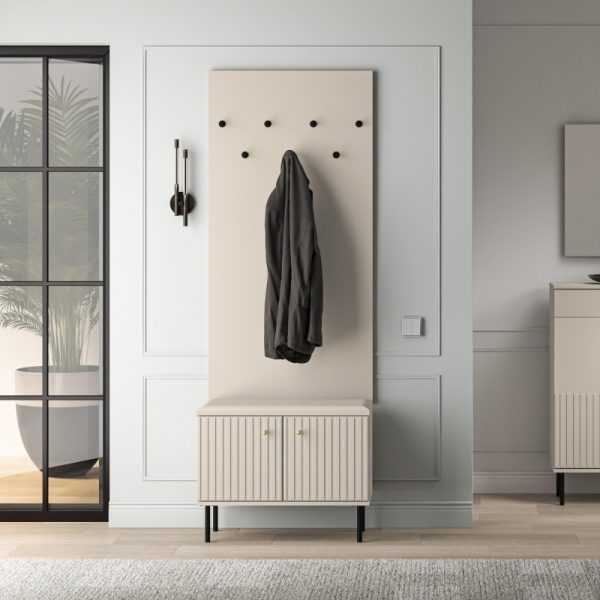 Wieszak tapicerowany Sophie 68 cm, kaszmir, welur