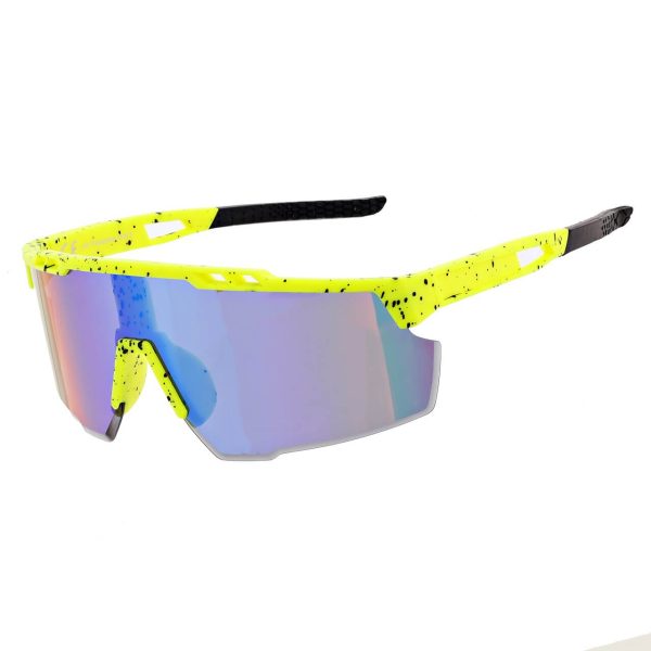 Sportowe okulary przeciwsłoneczne z filtrem UV400 SVM-13H żółte neonowe