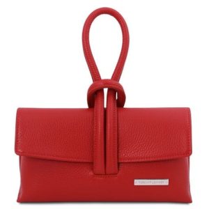Tuscany Leather TL Bag - skórzana kopertówka, kolor czerwony TL141990