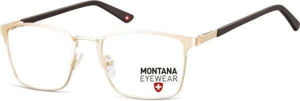 Okulary oprawki prostokątne optyczne Montana MM602E złote