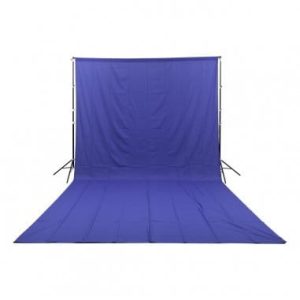 GlareOne Niebieskie tło materiałowe Blue Screen Backdrop 3x6