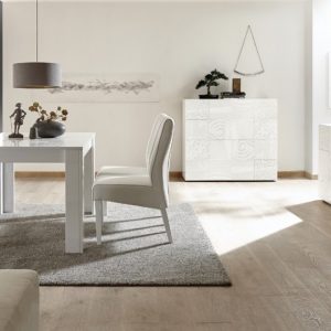Stół do jadalni biały połysk 180 x 90 cm Vero