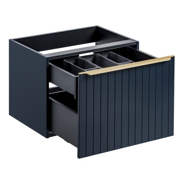 Szafka pod umywalkę nablatową Santa Fe Deep Blue 80 cm granatowa