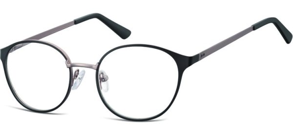 Oprawki okularowe kocie oczy damskie stalowe Sunoptic 941 czarne