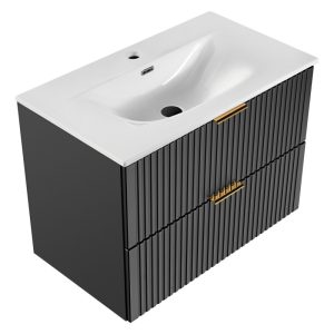 Szafka pod umywalkę Adel Black 80 cm, czarna