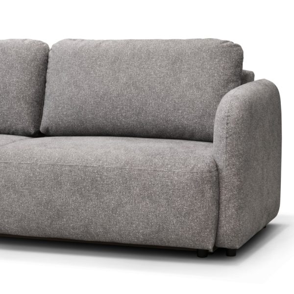 Sofa rozkładana z pojemnikiem Santiago, obłe kształty