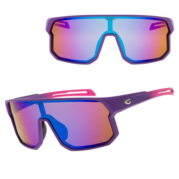 Sportowe okulary przeciwsłoneczne z polaryzacją GOG E518-3P fioletowy/różowy