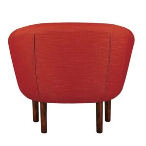 Fotel kubełkowy tapicerowany czerwony Tana