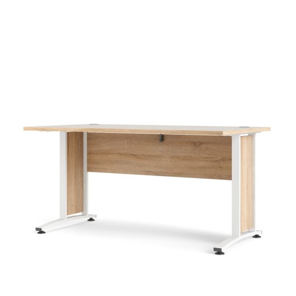 Biurko proste dąb sonoma / białe mat 150 cm Prima