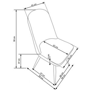 Krzesło do jadalni tapicerowane kremowe K214