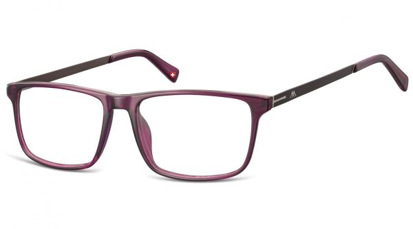 Okulary oprawki korekcyjne Nerdy Unisex Montana MA59E fioletowe + grafitowy zausznik