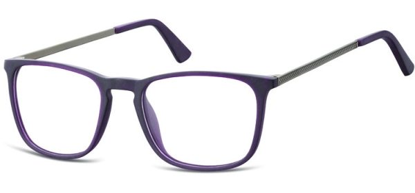 Okulary oprawki zerówki korekcyjne nerdy Unisex Sunoptic AC25E ciemnofioletowe