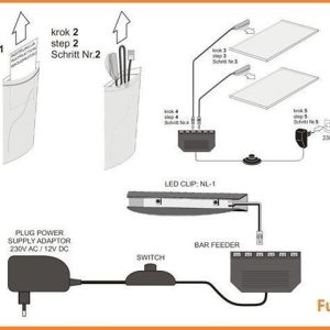 Oświetlenie 2 LED białe High Glossy Furniture