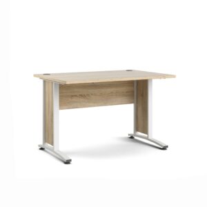 Biurko proste dąb sonoma / białe mat 120 cm Prima